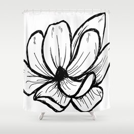 264x264 Floral Drawing Shower Curtains