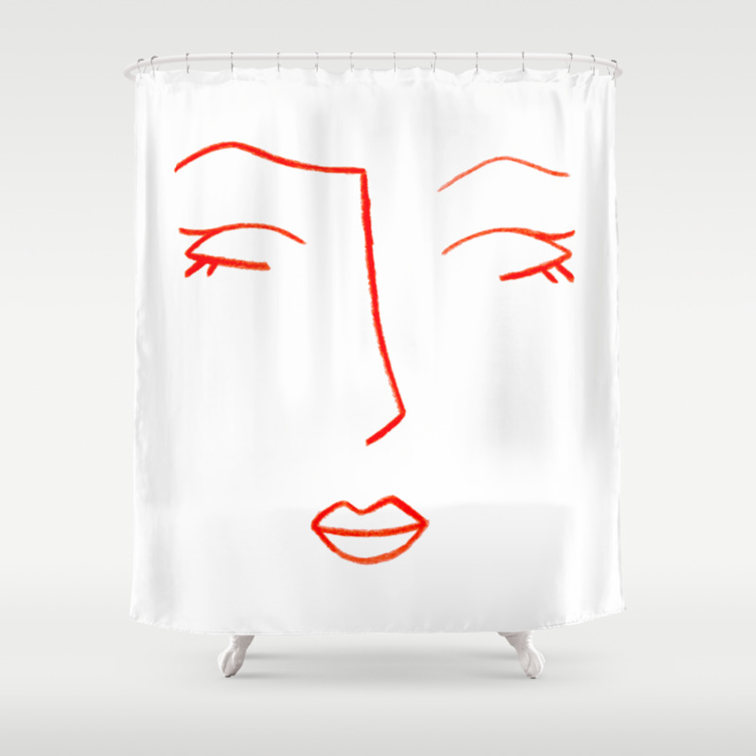 1500x1500 orange sleeping beauty minimalist abstract womankind minimal line