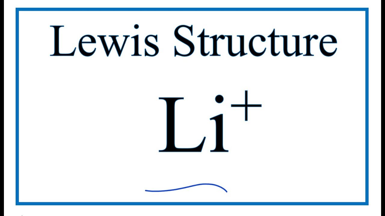 1280x720 How To Draw The Li Lewis Dot Structure