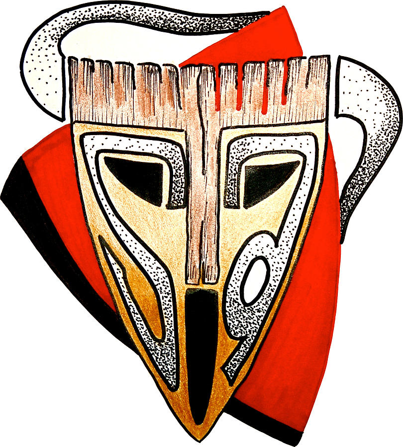 810x900 Theatre Mask Drawing