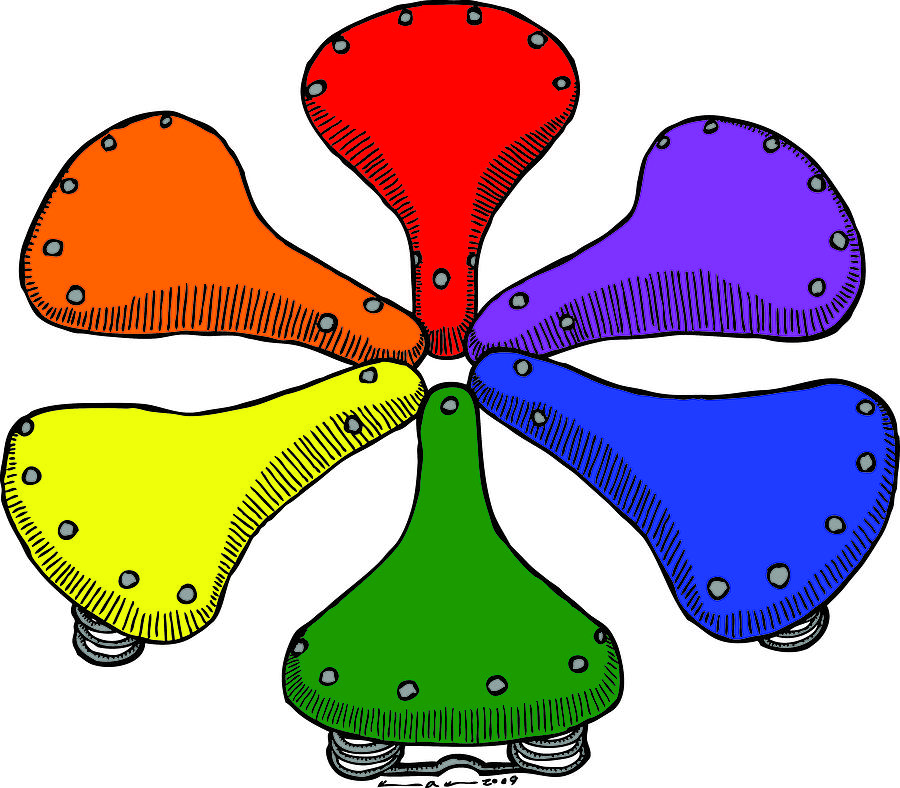 900x788 Bike Saddle Color Theory Drawing