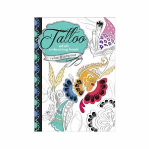 300x300 Tattoo Adult Colouring Book Relax Therapy Drawing Art Pattern