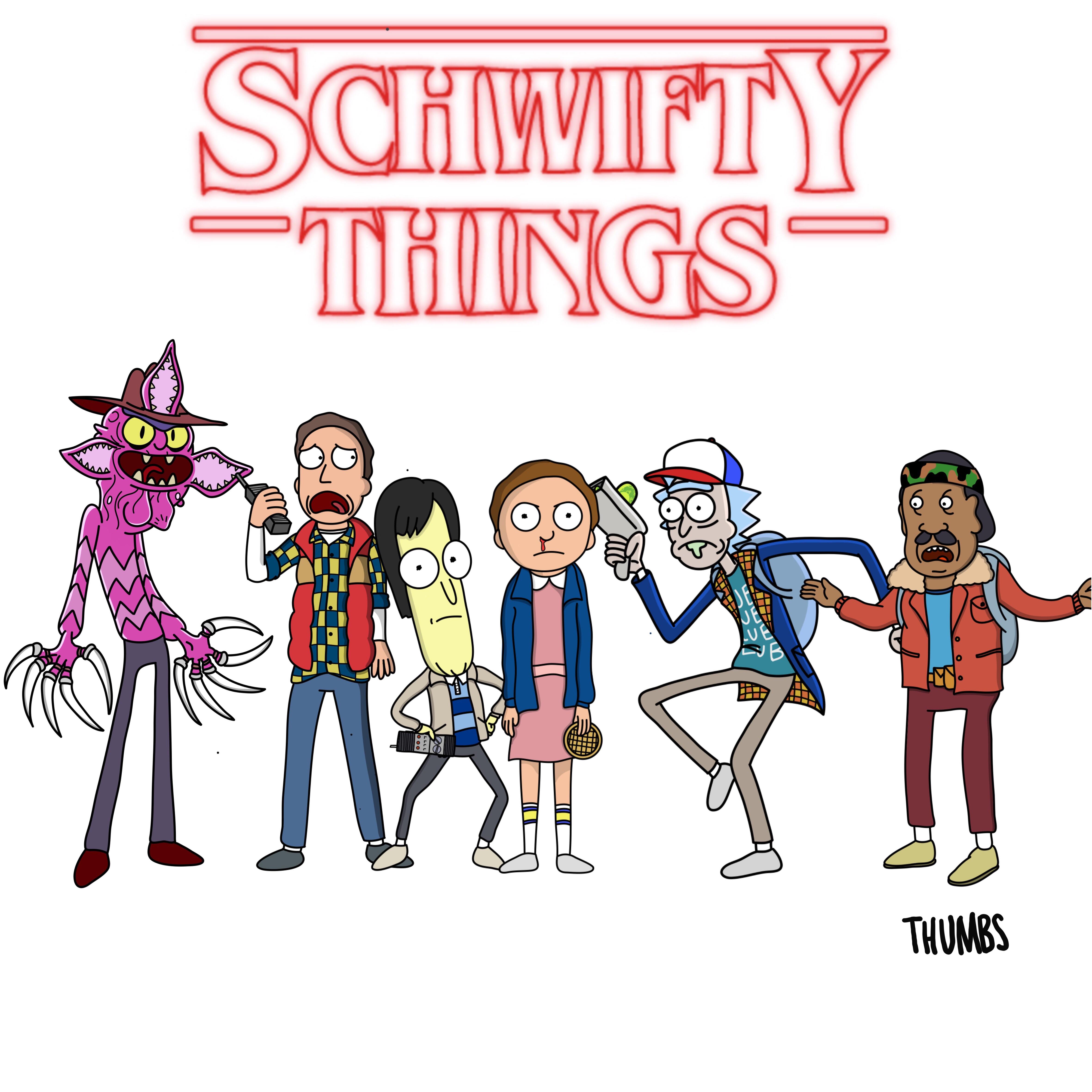 4724x4724 schwifty things! spent some time drawing this last night hope you