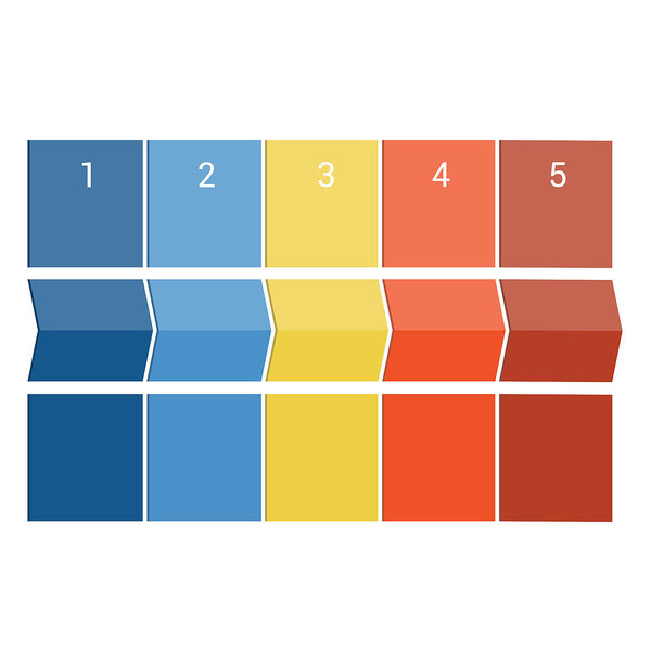 600x600 Horizontal Arrows And Strips Template Conceptual Timeline