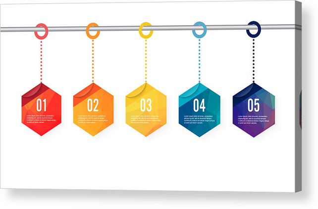 642x422 Template Timeline Infographic Colored Horizontal Numbered For Six