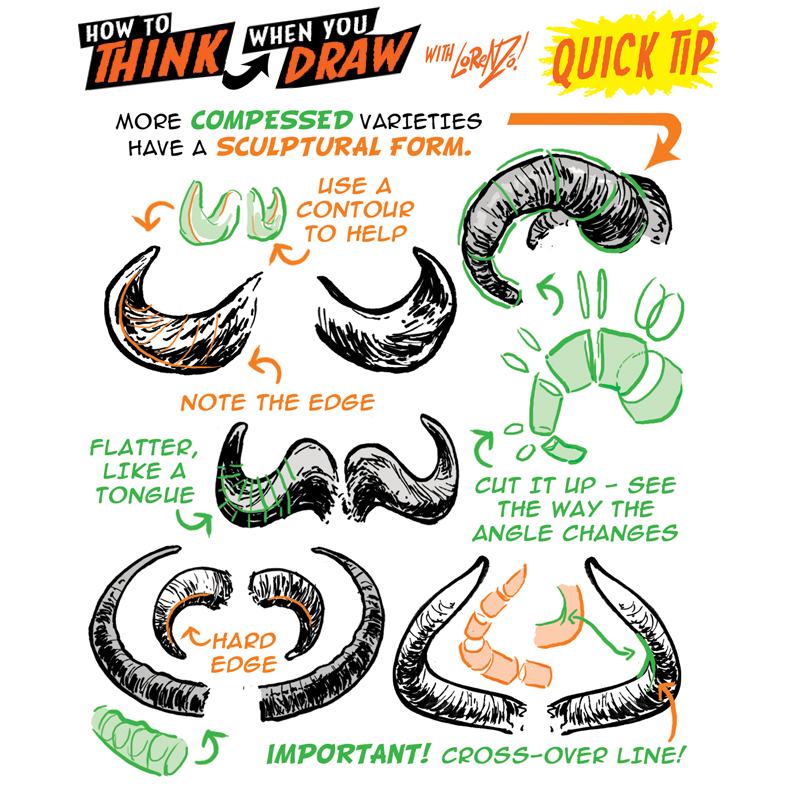 792x792 How To Draw Horns Quick Tip!