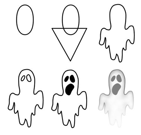 450x430 How To Draw Ghosts