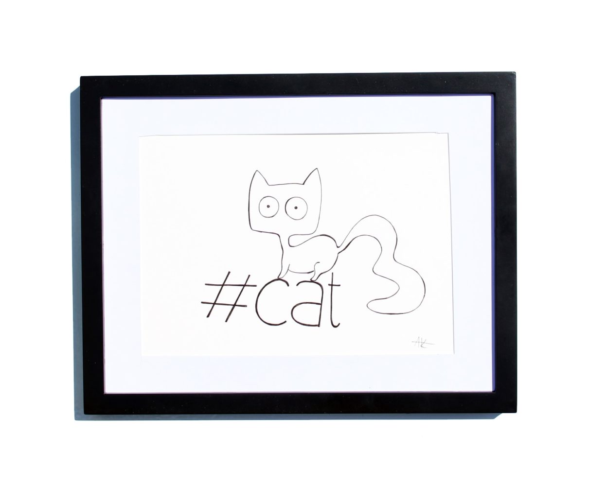 1250x1000 Drawing Handmade Cat And Hashtag