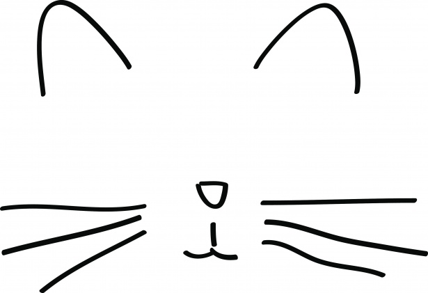 615x421 Minimalist Cat Drawing Free Stock Photo