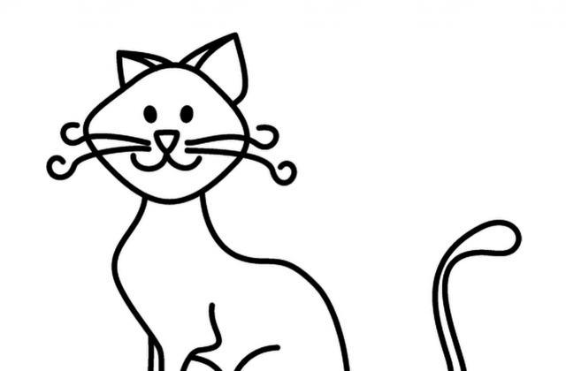 640x420 Cat, Drawing, Face, Transparent Png Image Clipart Free Download