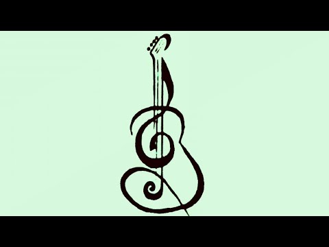 480x360 Music Note Tattoo Drawing With Guitar