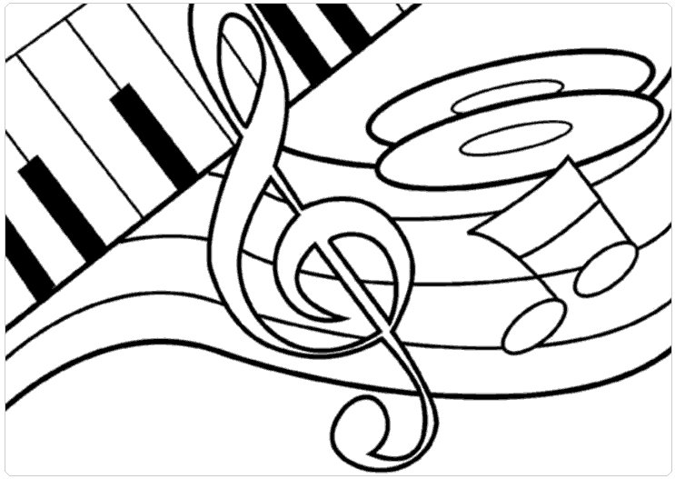743x527 Small Music Note Drawing