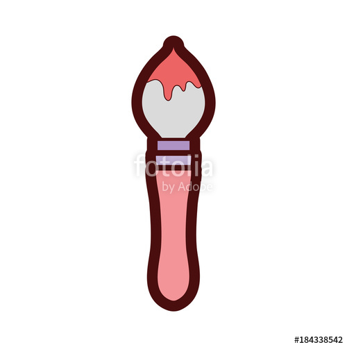 500x500 Line Color Art Paintbrush Tool To Paint And Drawing Stock Image