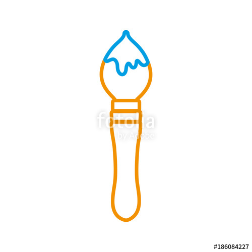 500x500 Silhouette Art Paintbrush Tool To Paint And Drawing Stock Image