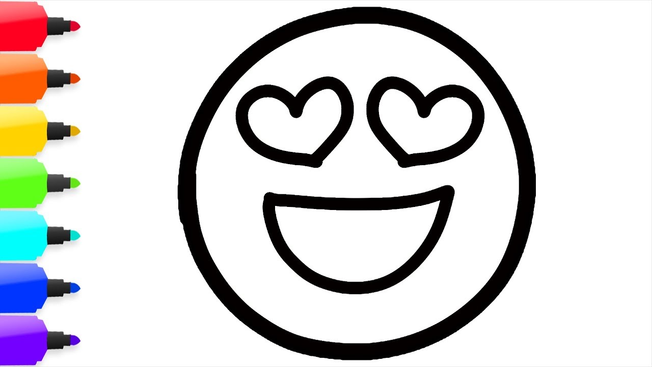 1280x720 Coloring Emoji Painting For Toddlers And Drawing For Kids