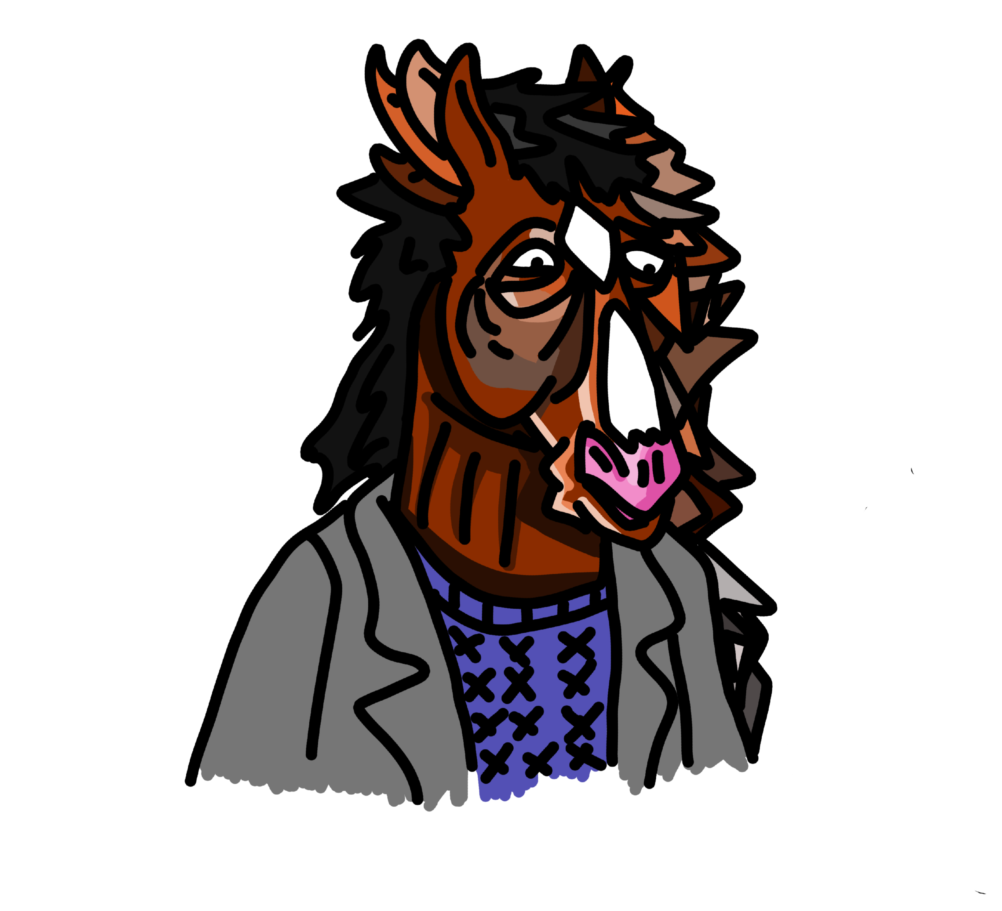 3281x2983 A Drawing Of Bojack I Did Today