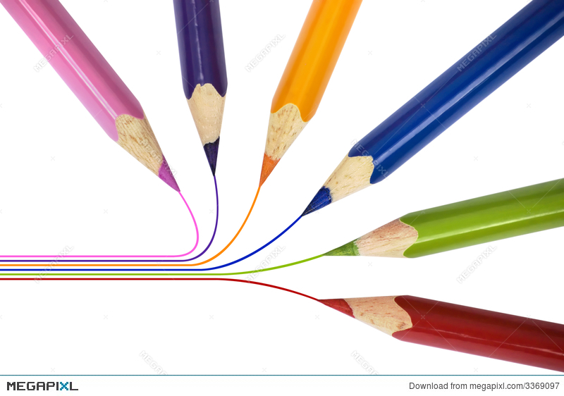 800x562 Pencils Drawing Together Stock Photo