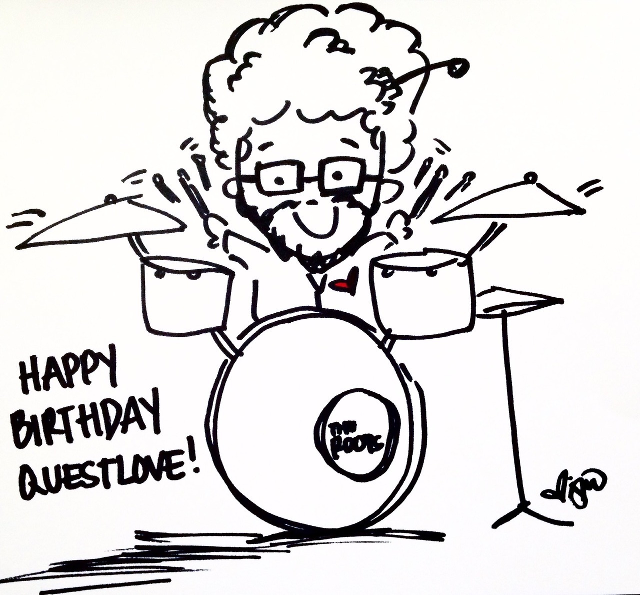1280x1189 fallon tonight drawn happy birthday questlove!