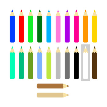 350x350 Colored Pencil Clipart, Artist Clipart, Art Tools Clipart, Drawing