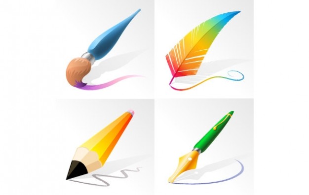 626x396 Drawing And Painting Tools Vector Free Download