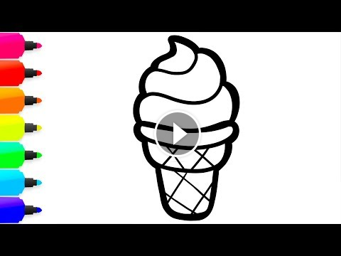 480x360 Coloring Ice Cream Painting And Drawing For Kids Drawing