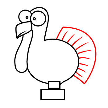 350x350 Drawing A Cartoon Turkey