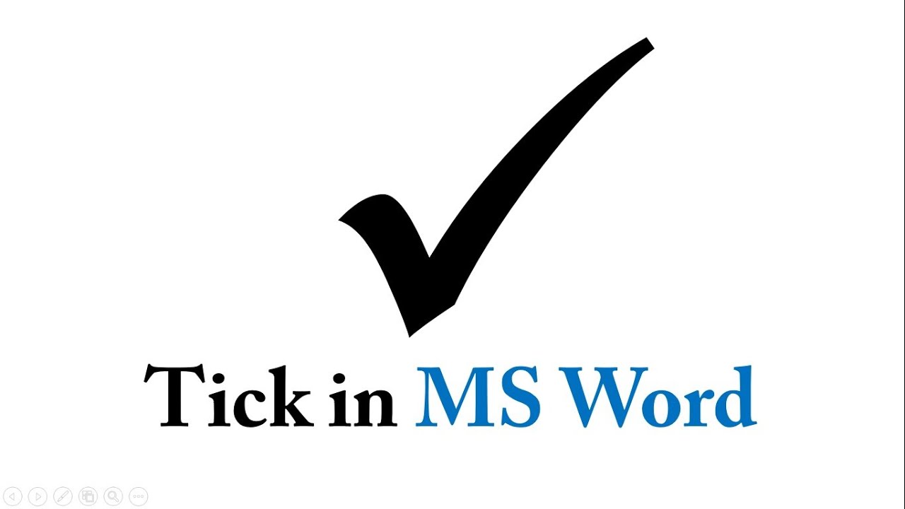 1280x720 How To Bring The Tick Symbol Or Check Mark In Ms Word