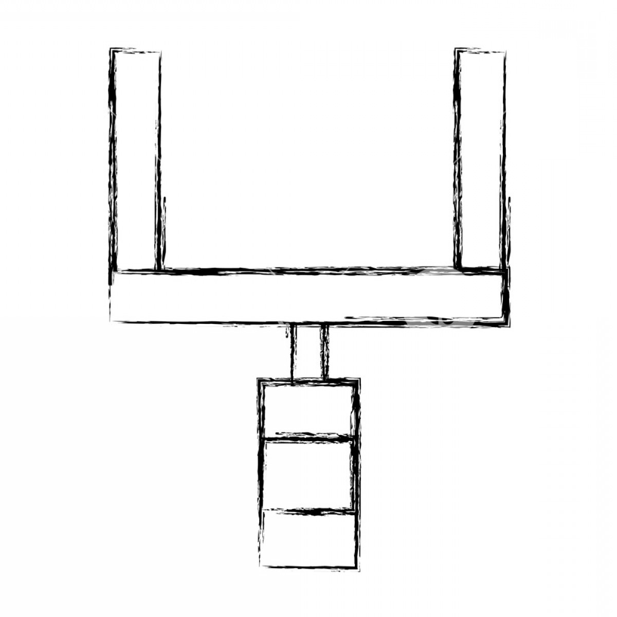 1200x1200 Field Goal Vector Art Studiogrfx