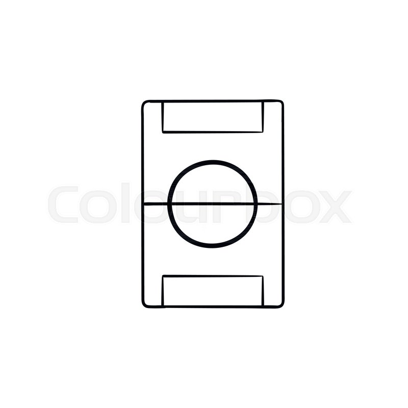 800x800 Football Field Hand Drawn Outline Stock Vector Colourbox