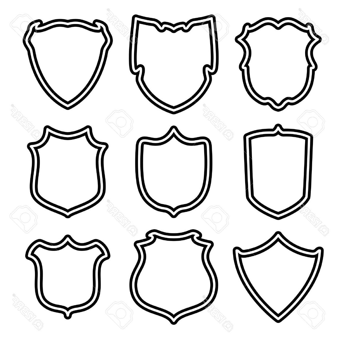 1300x1300 Hd Empty Shield Vector Drawing Free Vector Art, Images, Graphics