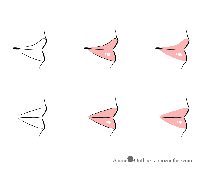 675x567 How To Draw Anime Lips Tutorial