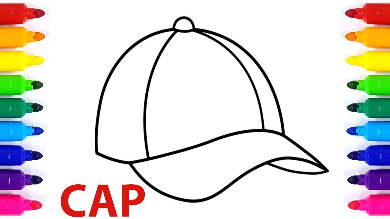 1280x720 Drawing Baseball Hat Coloring