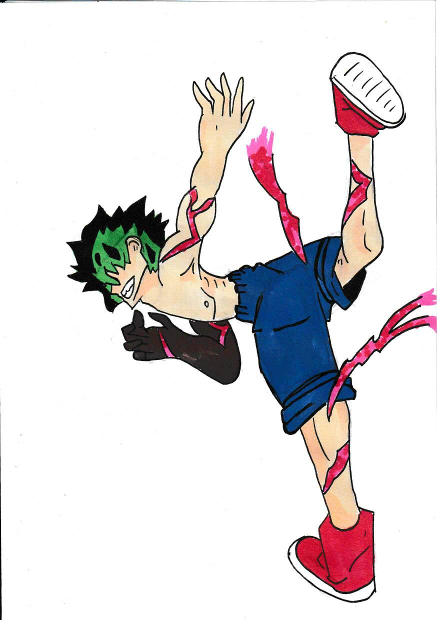 874x1240 Wanted To Try Drawing A Scene From The Show Bokunoheroacademia