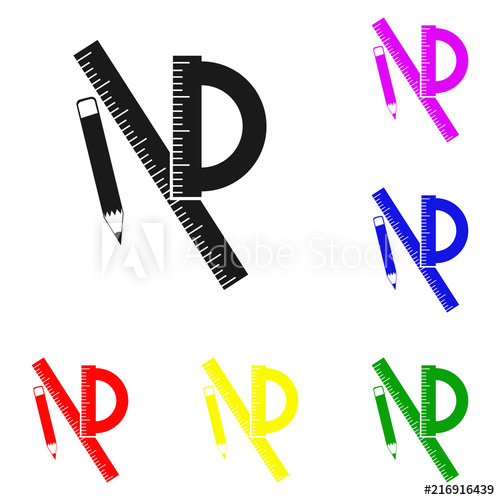 500x500 elements of compasses for drawing, ruler and pencil drawing tool