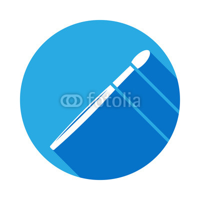 400x400 Drawing Brush Icon With Long Shadow Element Of Art Tools