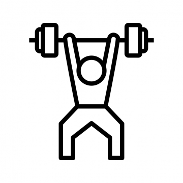 360x360 A Sweaty Weight Lifting, Cartoon Sweat, Muscle Cartoon Man