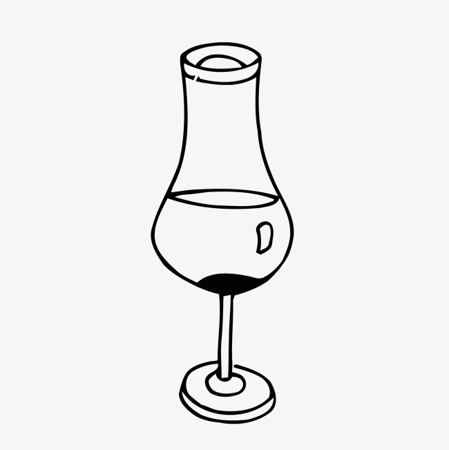 650x651 Graffiti Wine Glass Line Drawing Decoration Vector Image