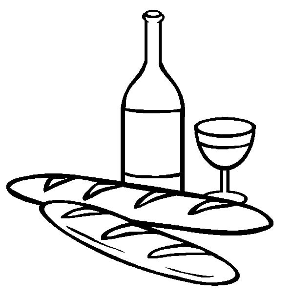 600x612 Wine Drawing Free Download