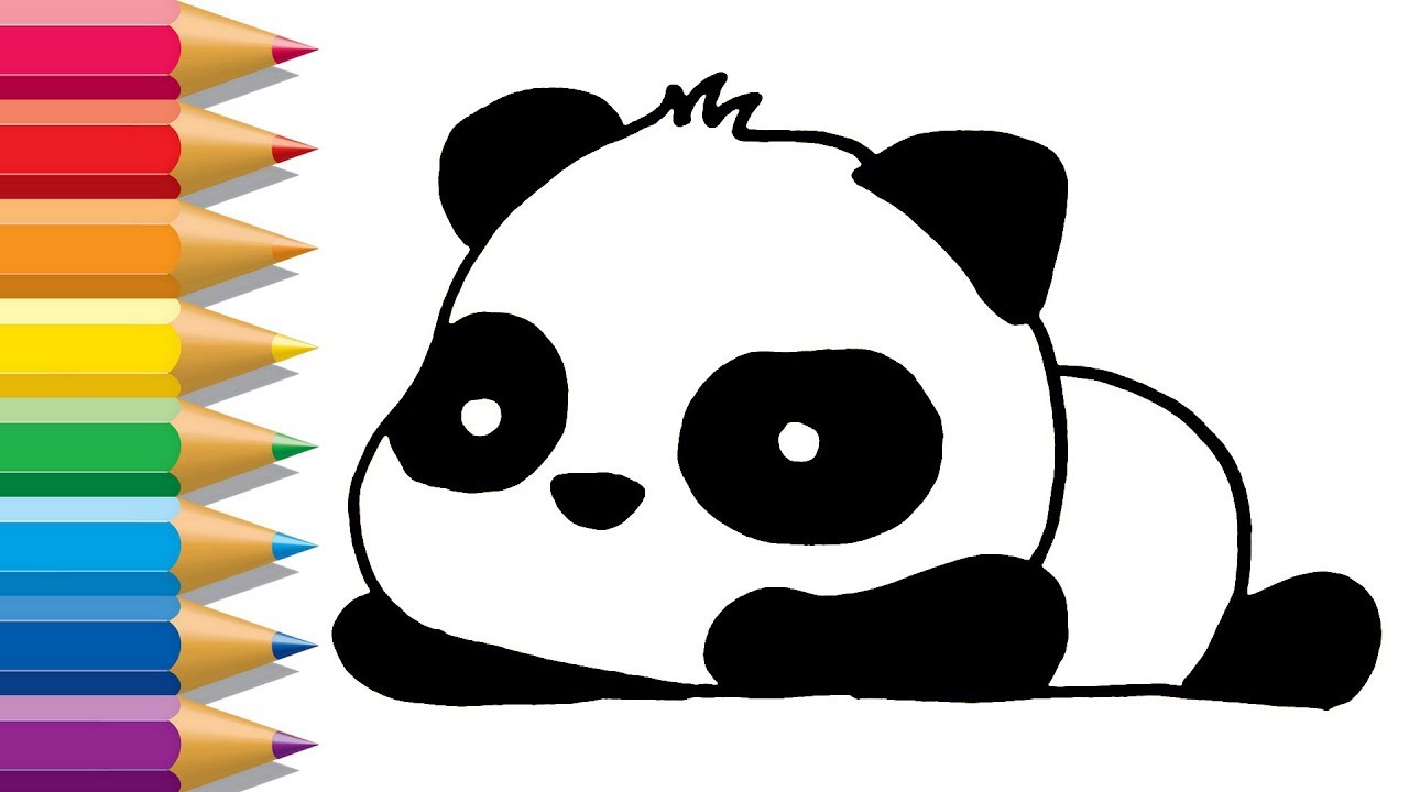 1280x720 How To Draw And Color Cute Panda Coloring Pages For Kids Learn
