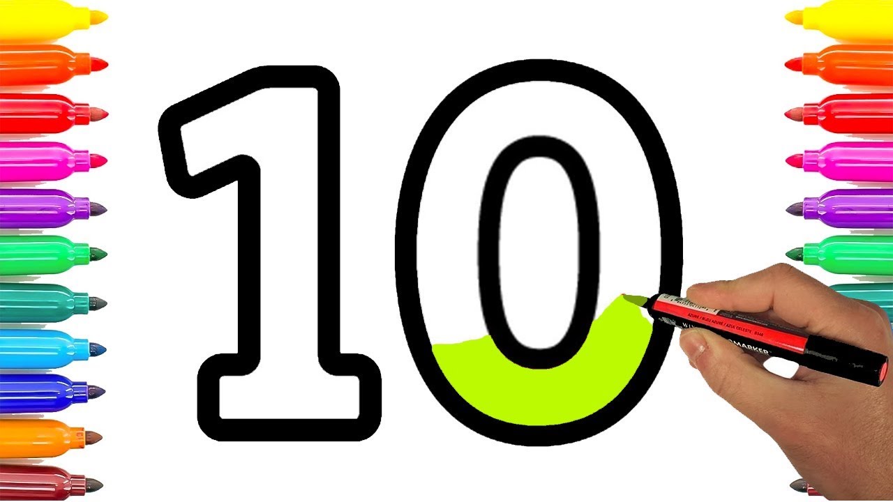 1280x720 Learn And Color Numbers