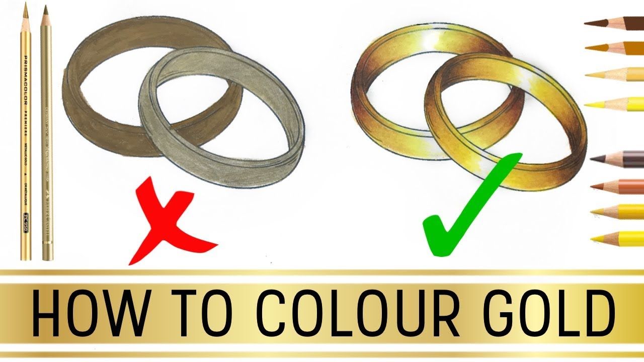 1280x720 Tutorial How To Colour Gold With Coloured Pencil