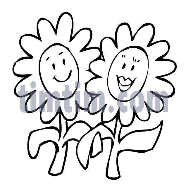 636x669 Free Drawing Of Flower Friends Bw From The Category Easter