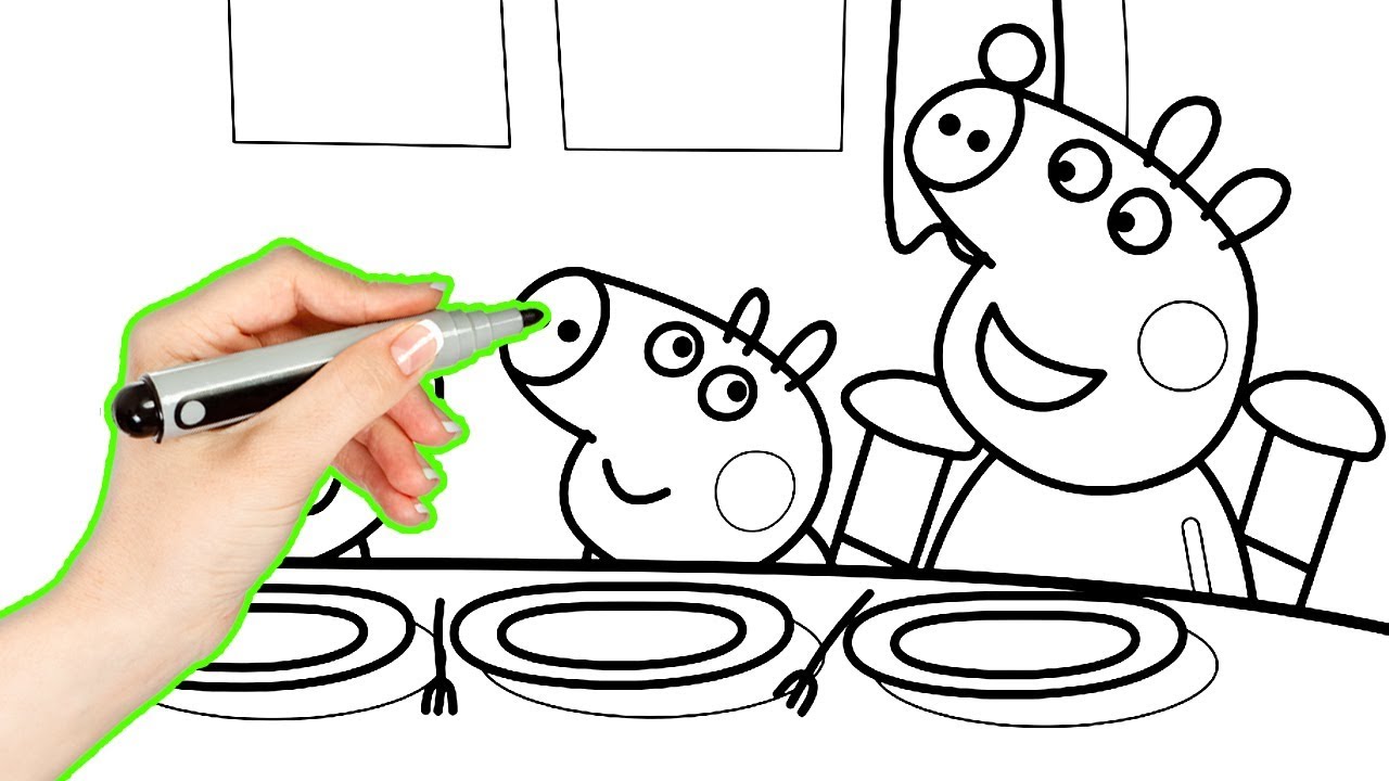 1280x720 How To Draw Peppa Pig And Friends Draw For Kids Drawing