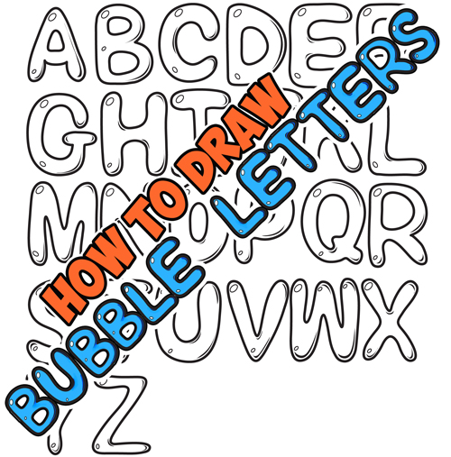 500x507 How To Draw Bubble Letters In Easy Step