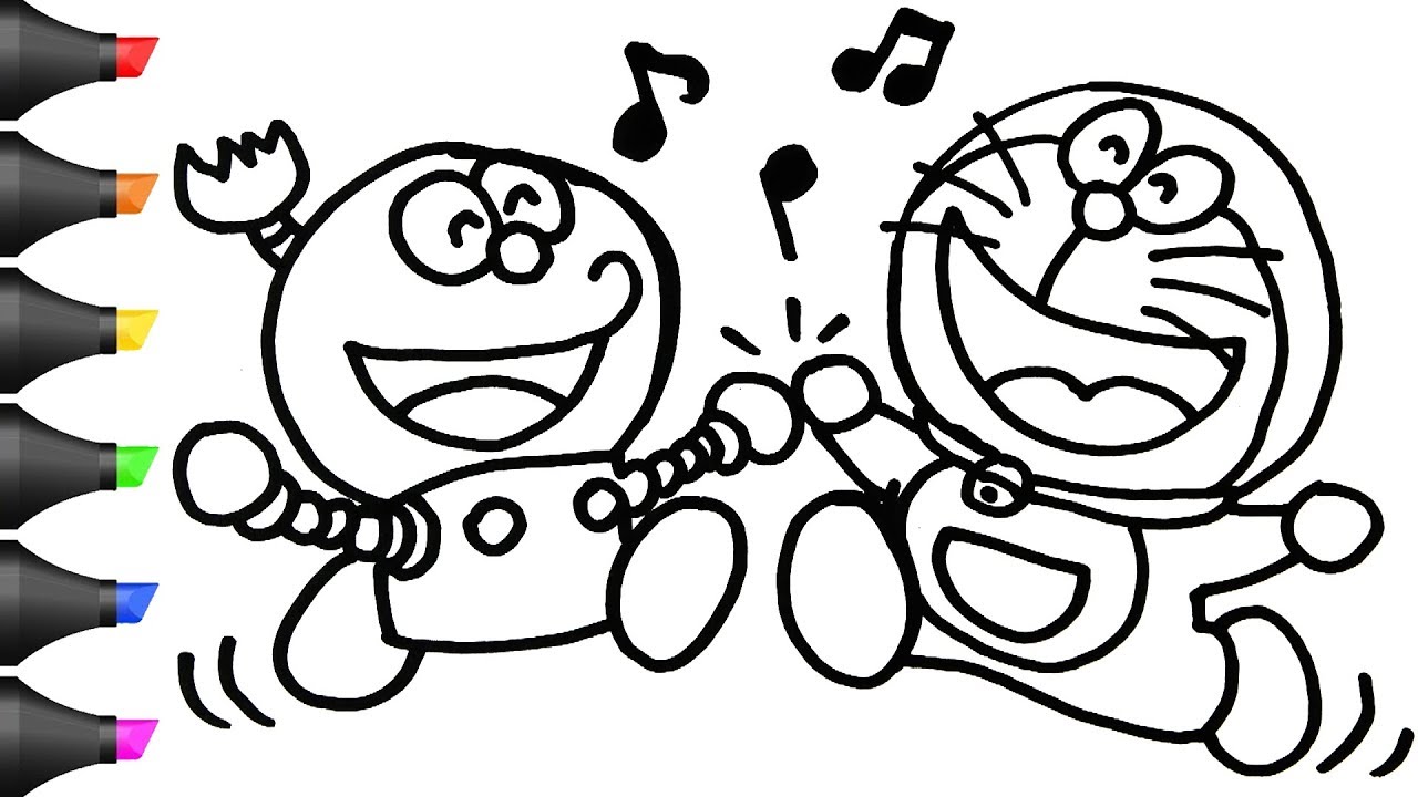 1280x720 Drawing Doraemon And Friend Coloring Pages Bodraw