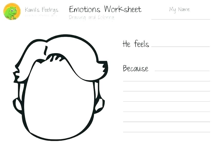 842x595 Drawing Facial Features Worksheets Emotions Printable Free