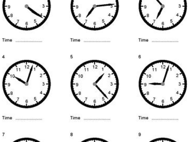 640x480 Drawing Hands On A Clock Year Clock Worksheets Grade Free Time