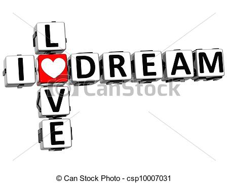 450x361 I Love Dream Crossword On White Background