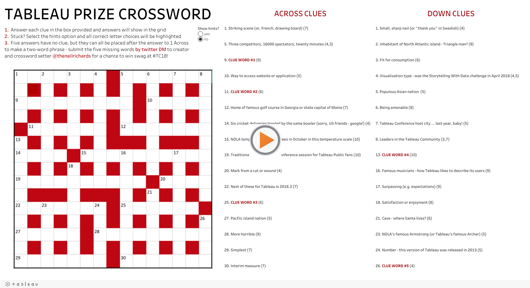 1699x926 Tableau Crossword