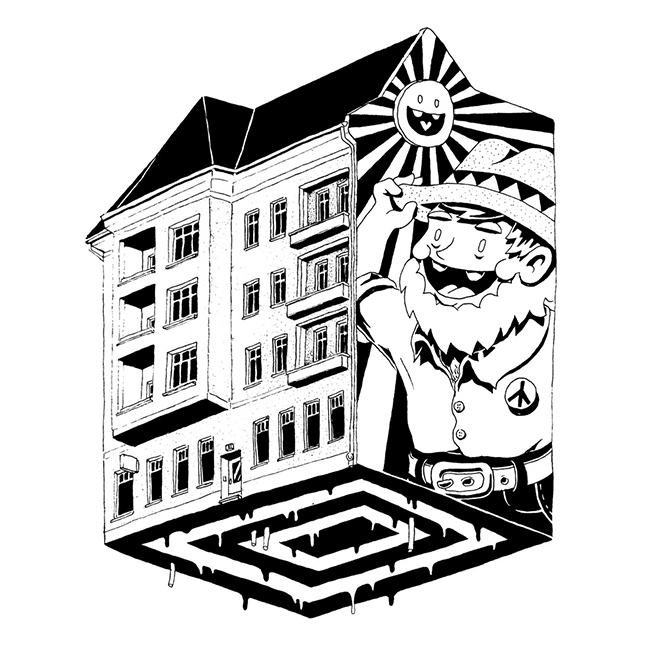 650x650 Gravity Defying Drawings Bring Out The 'happy' In Urban Space